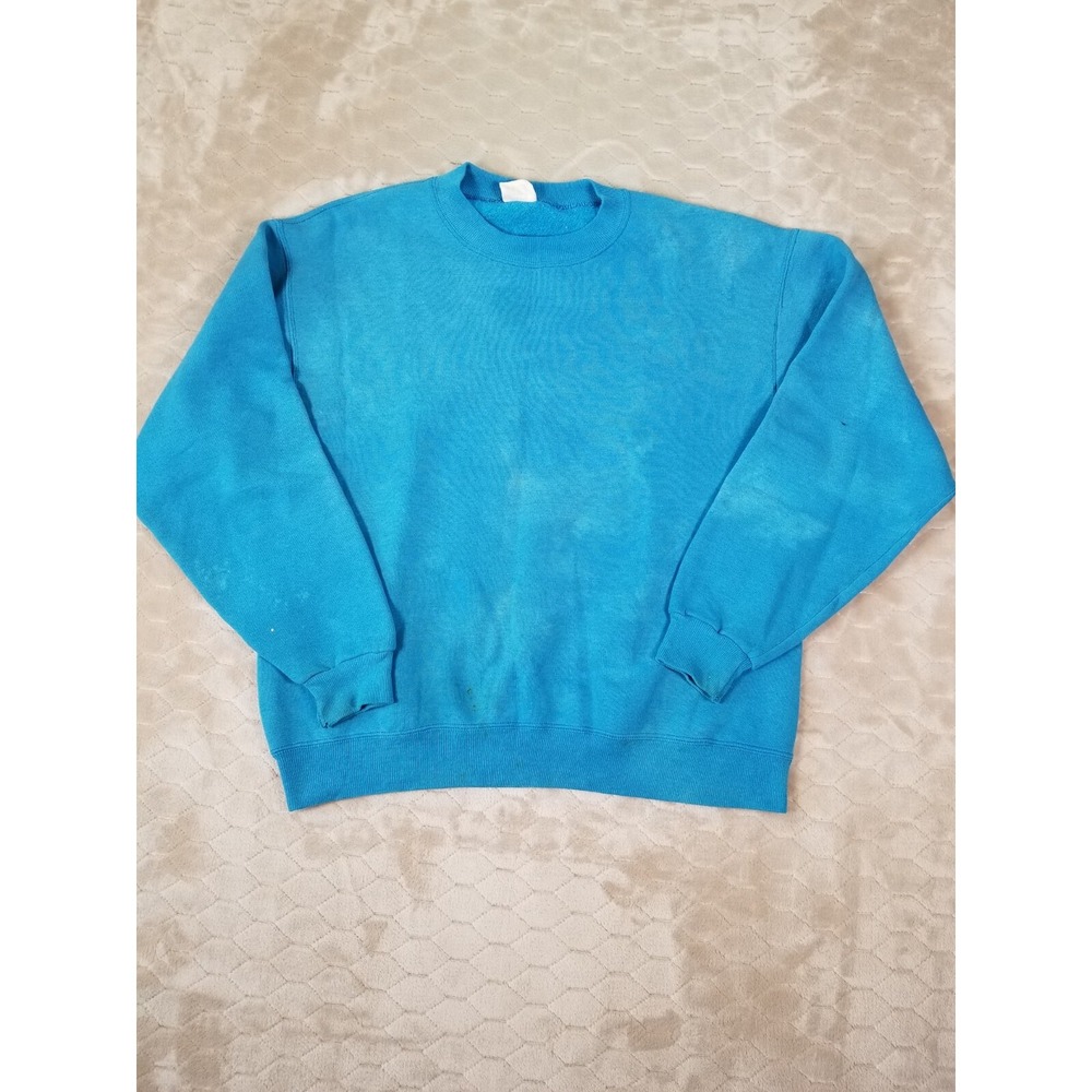 VTG‎ 90s Cheetah Mervyns Crewneck Sweatshirt - Sz L - Faded Tie Dye Effect Look